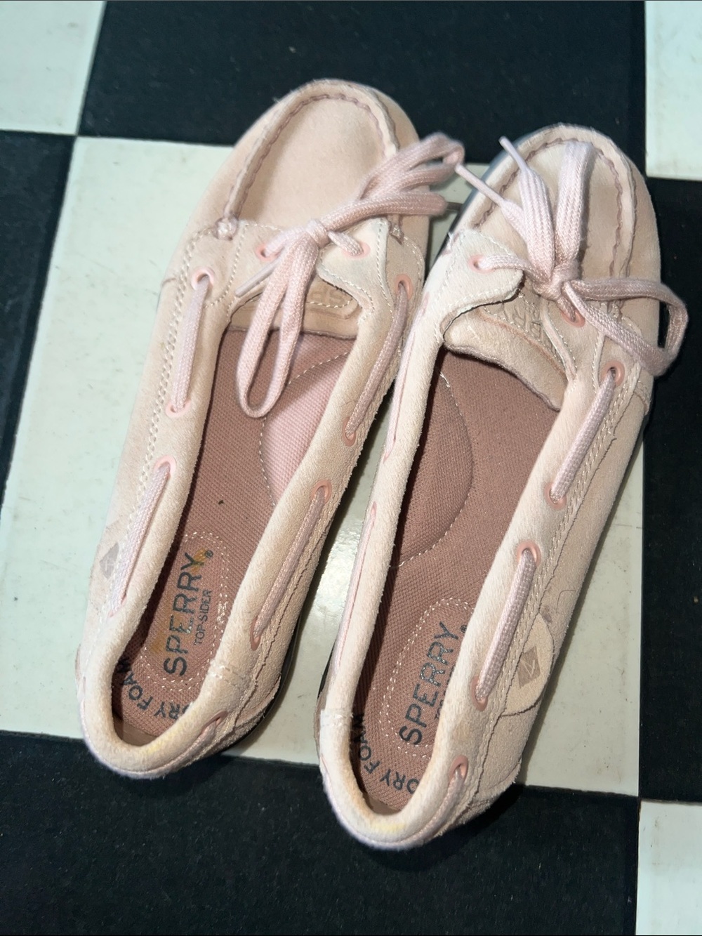 Sperry Women’s Pastel Pink Suede Moccasin Boat Shoes